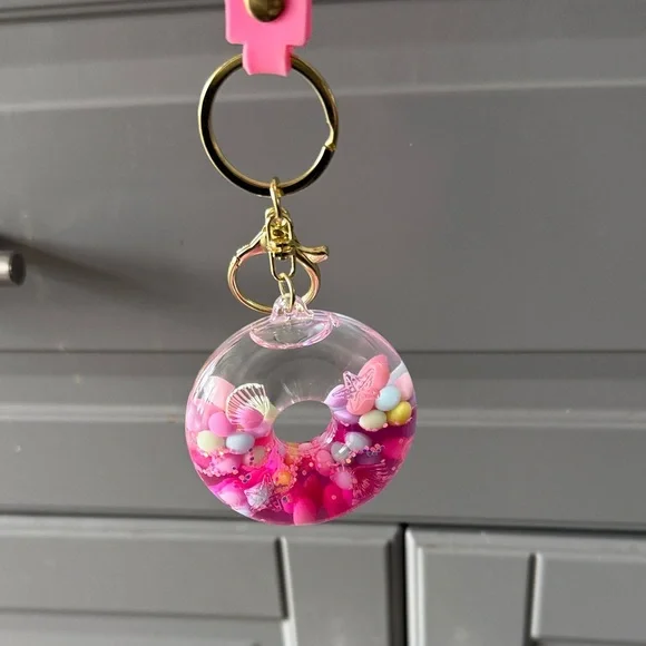 Colorful Candy Keychain/Bag Charm with Pink Strap - Picture 7 of 8